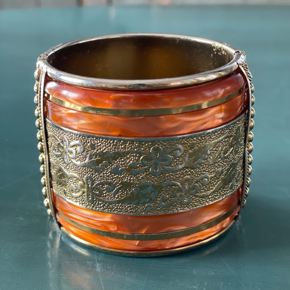 Orange and Gold Bracelet.